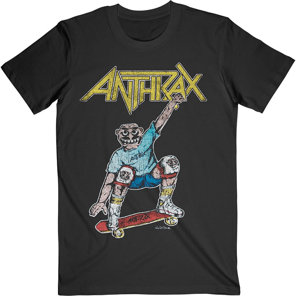 Anthrax - Spreading Skater Notman Vintage Herren TShirt - Schwarz | At